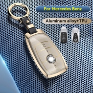 ZOBIG NEW Aluminum alloy+TPU pattern Car Key Cover Case fit for 2024 Mercedes Benz A C E S class E63