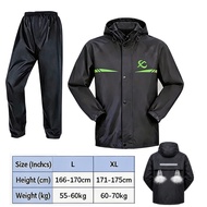 2PCS/SET Rain Coat Motorcycle Waterproof Breathable Rain Coat Set Fully Enclosed Waterproof Reflecti