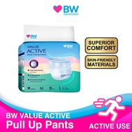 BW - Value Active Pull up Adult Diaper Pants (Size M 10pcs/bag | Size L 9pcs/bag | Size XL 9pcs/bag)