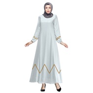 Dubai Terkini Muslimah Jubah Abaya  Golden Embroidered &amp; Crystal Dress - Eliza