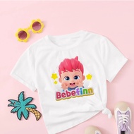 Bebefinn T-Shirts Unisex Tees Tops Boys Girls T-shirt Kids Clothes Children Casual Short Sleeve Whit
