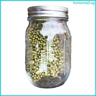 HO Sprouting Jar with 304 Stainless Steel Screen Lid Wide Mouth Mason Sprouter Germinator for Organi