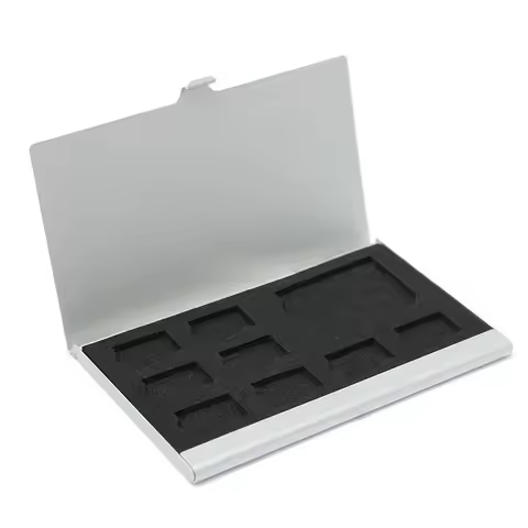 Portable Memory Card Case 1SD+ 8TF Micro SD Card Storage Case Holder Memory Card Holder Monolayer Al
