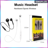 Magnetic Bluetooth Earphone Sports Neckband Magnetic Wireless Gaming Headset Stereo Earbuds Metal
