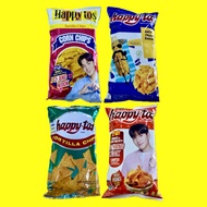 Happy Tos Tortilla Chips 140gr Corn Chips, Hot Chili, Roasted Corn, Tortilla Chips