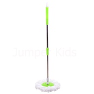 Jumper Kids modern Spin Mop ไม้ถูพื้น พร้อมผ้าไมโครไฟเบอร์ JMS (สีเขียว)