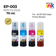 1 เซ็ต 4 สี 4 ขวด StarInk หมึกเติม EP-003 เครื่องปริ้น Epson L3210 L1110 L11050 L1210 L1216 L1250 L1