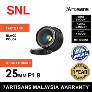 7artisans 25mm F1.8 Lens Black Color