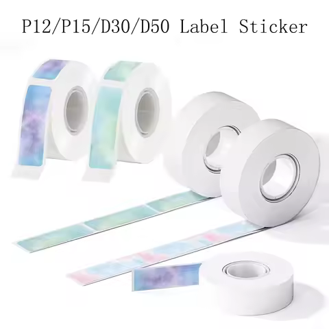 1 Roll D30 Adhesive white/clear/Nebula/Galaxy Series Pattern Label Paper 12mmx40mm-160 Labels for D3