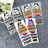 FOX FOX Helmet Sticker Body Sticker Motorcycle Waterproof Reflective Sticker Sponsor Electric Vehicl