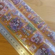 [PET分裝] 花花樂園 語閑許願阿果PET膠帶套裝 自帶離型紙 寬3/6厘米 長約35cm #可DIY 咕卡磚 #透明 #手帳素材 #手賬 #相簿 #紀念册 #貼紙 # 小熊 #兔仔 #紫色系