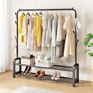 Black Simple Clothes Drying Rack Single Pole Indoor Clothes Rack Balcony Clothes Drying Rack