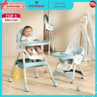 Children's high chair, anti-fall baby chair, high chair for babies from 3 months to 4 years old, hig