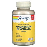 พร้อมส่ง Solaray Magnesium Glycinate High Absorption 350 mg 120 & 240 VegCaps