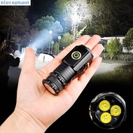 Ultra Bright 3LED Rechargeable Flashlight - 18350 Battery Waterproof Camping Outdoor Work Light