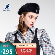 【礼盒装】kangol贝雷帽男女同款秋冬新品经典兔毛504英伦复古帽子K3016ST帽子女秋冬 黑色 M