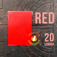 MERAH [Pak -20Sheets] Sinar Dunia Color Paper A4 80gsm Deep Red/Red IT 250