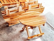 โต๊ะพับญี่ปุ่น โต๊ะสนาม โต๊ะไม้สักพับเก็บได้ ประหยัดพื้นที่