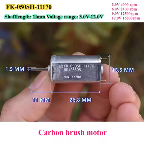 Mabuchi FF-050SB-11170/13130/2622 FK-050SH-07350 Mini Micro 050 Motor DC 1.5V 2V 5V 6V 7V 9V 12V for