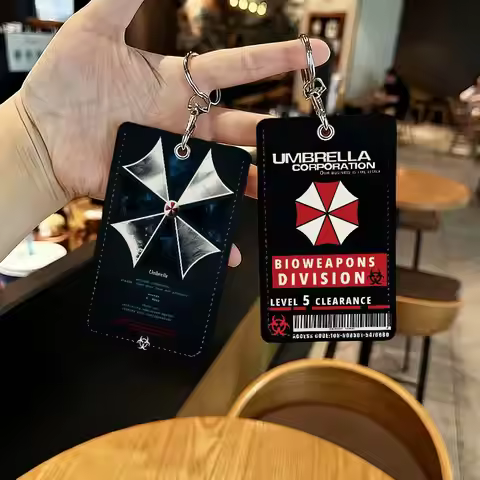 Game Umbrella Corporation Card Holder with keychain Suitable for student ID, bank card, access card,