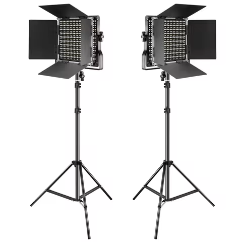 NEEWER 2 Pack NL660 NL480 NL-288ARC NL-192AI NL-192B Bi-Color Panel Lights + Tripod
