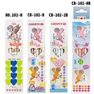 [Pull It Is i Stationery] Liberty Little Angel Antibacterial Perfume Leather Pencil (H/HB/B/2B)