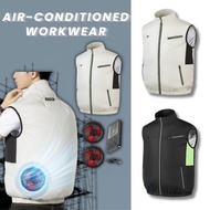 [Noraui] 2025 Typhoon Fan &40800mAh Large Capacity Battery Air Conditioning Workwear Battery Fan Set