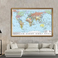 HOT SALE World Map The World Political Map with National Flags Wall Art Print Unframed Painting School Supplies Home Decor
