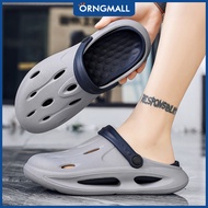 ORNGMALL รองเท้าแตะชายหาดแฟชั่นของผู้ชายฤดูร้อนรองเท้าแตะพื้นหนารองเท้ากันน้ำกันลื่นรองเท้าแตะฟิบฟอบ