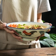 Mangkuk Ayam Seramik Gaya Cina Vintage, Mangkuk Douli, Mangkuk Sangkakala, Mangkuk Salad, Mangkuk Mi