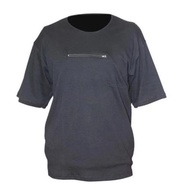 HITAM - BAJU HAJI LELAKI BAJU HAJI BAJU TSHIRT HITAM BAJU COTTON SELESA DIPAKAI BAJU BERZIP DIHADAPA