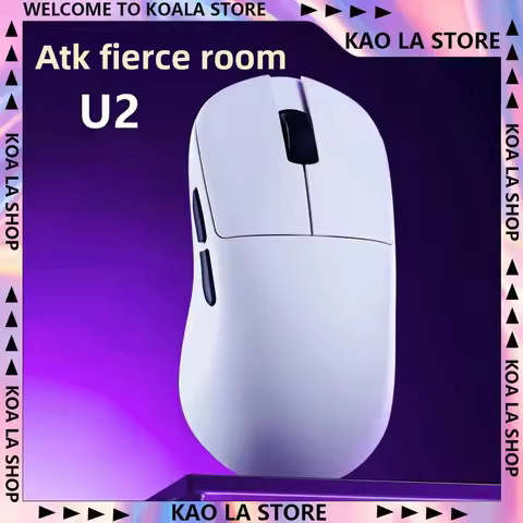 NEW ATK BlazingSky U2 Gaming Mouse Wireless 3-mode Ergonomics 44g Lightweight Low Latency E-sports M