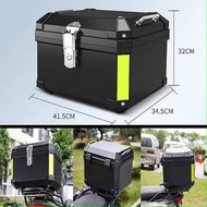 45L Motorcycle Top Box Premium Motorcycle Waterproof Storage Box Helmet Box with Base and Lining Ext