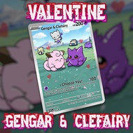 POKEMON TCG HOLOGRAM SPECIAL CARD (VALENTINE) GENGAR & CLEFAIRY