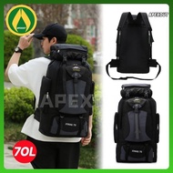 70L Men's Backpack Lightweight Waterproof Large Jumbo Backpack Durable Travel Hiking Camping Backpac