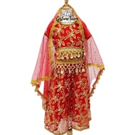 5 pc set Indian Girl Traditioanl Ethnic Saree Costume Dress Lehenga for Deepavali/ Racial Harmony Day