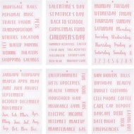GORGECRAFT 1 Set 6 Sheets 117PCS Cash Envelope Label Sticker Pink Budget Blind Stickers Labels Vinyl