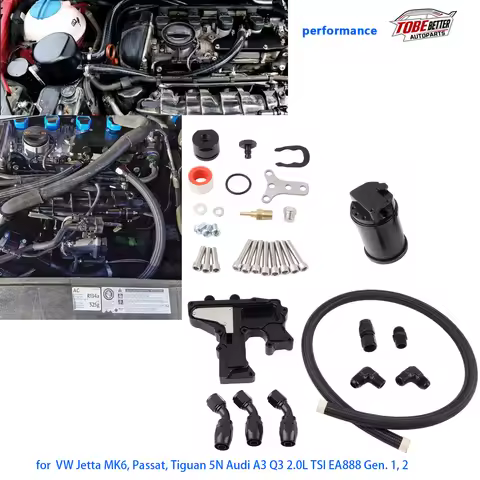 22tsi09.1 billet aluminum Oil Catch Can PCV system for VW Jetta MK6, Passat, Tiguan 5N, Audi A3, Q3 
