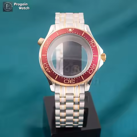 41mm NH35 Watch Case Strap Rose Case Waterproof Watch Parts For Seamaster 300 Nh35 Nh36 Movement 316