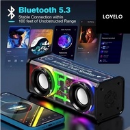 [SG SHOP] V8 Transparent Mecha Bluetooth Speaker Interconnected Colourful High Power Stereo Speaker 