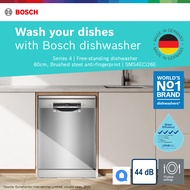Bosch SMS4ECI26E Freestanding 60cm Dishwasher Stainless Steel Home Connect