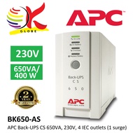 APC UPS BK650-AS 650VA, 400W, 230V BACK-UPS AVR WITH BATTERY BACKUP - UNINTERRUPTIBLE  POWER SUPPLY