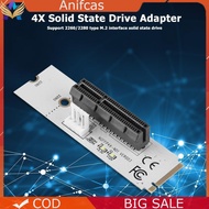M.2 to PCI-E 4X Riser Card M2 Key to X4 Adapter Converter with LED