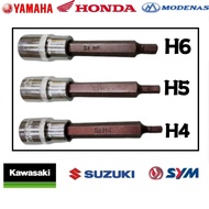 #FANTASY0930#Hex Allen Key Bit Socket Tools 1/2" H4 H5 H6 EXTRA LONG HEX BIT SOCKET FOR DISC PLATE S