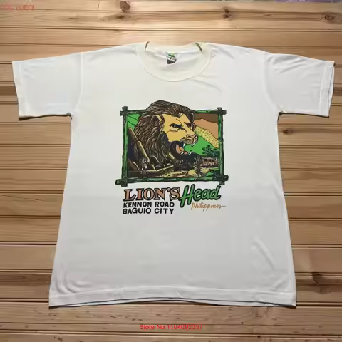 Vintage 90s Lions Head Kennon Road Baguio City Philippines Oversized T Shirt Small vintage Washed Sl