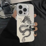 Case For Tecno Camon 40 Pro 4G / Camon 40 Pro 5G Luxury Dragon Phone Case Totem Silver IMD Cover For