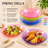 9 Inch Round Transparent Plastic Dinner Plate Multipurpose Serving Plate