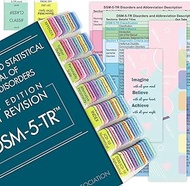 Upgraded DSM-5-TR Tabs, 94 Printed DSM-V-TR Index Tabs with Blank Tabs, Laminated Durable, with Abbr