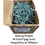 FS+LS M 5.5 x 3" Length 7cm prabot screw/ Cupboard screw/ Furniture screw M5.5x3 MOON LION