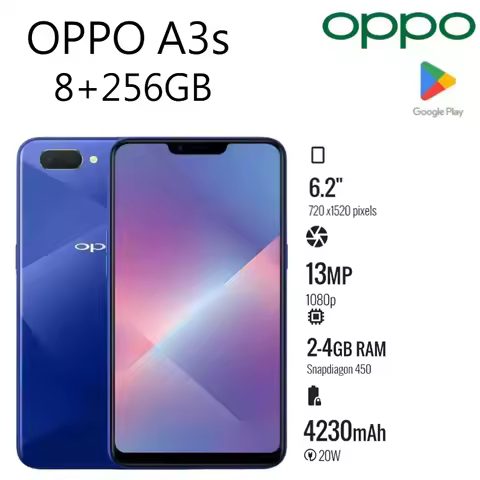 2026 new OPPO A3s Budget Smartphone 6.2'' Wide Screen 4230mAh Big Battery Expandable Storage Spare C